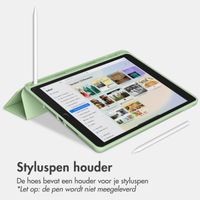 Accezz Smart Silicone Bookcase Apple iPad 9 (2021) 10.2 inch / iPad 8 (2020) 10.2 inch / iPad 7 (2019) 10.2 inch - Lichtgroen