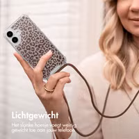 imoshion Design hoesje met koord Apple iPhone 16 - Leopard Mood