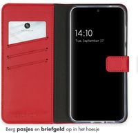 Selencia Echt Lederen Bookcase Samsung Galaxy S23 FE - Rood