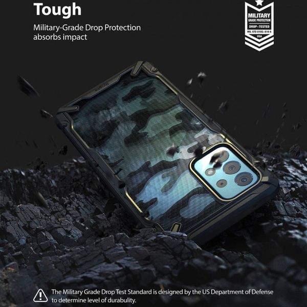 Ringke Fusion X Backcover Samsung Galaxy A52(s) (5G/4G) - Camo Zwart