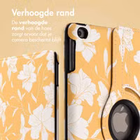 imoshion 360° Draaibare Design Bookcase Apple iPad 6 (2018) 9.7 inch / iPad 5 (2017) 9.7 inch - Yellow Flowers