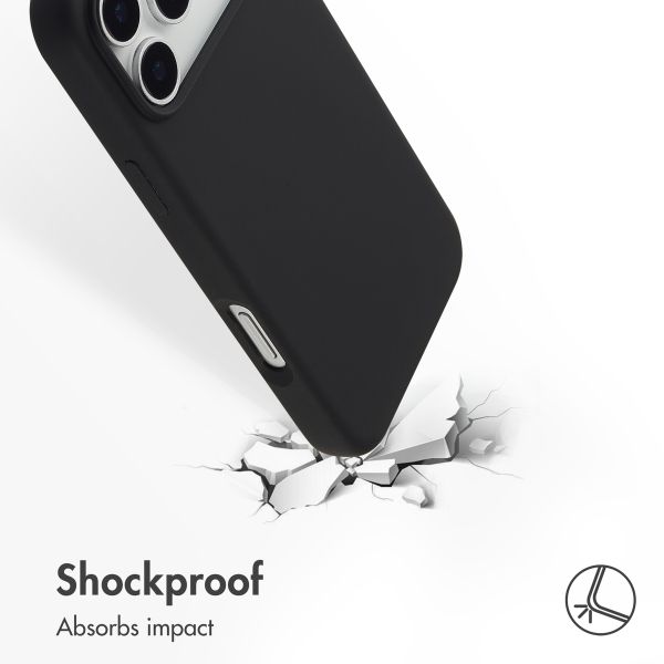 Accezz Liquid Silicone Back Cover with MagSafe Apple iPhone 17 Pro Max - Black