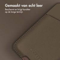 Accezz Leren Kaarthouder - Geschikt voor MagSafe en Qi2 - Coffee Brown