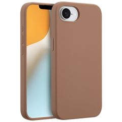 Accezz Liquid Silicone Back Cover with MagSafe Apple iPhone 17e / 16e - Light Brown