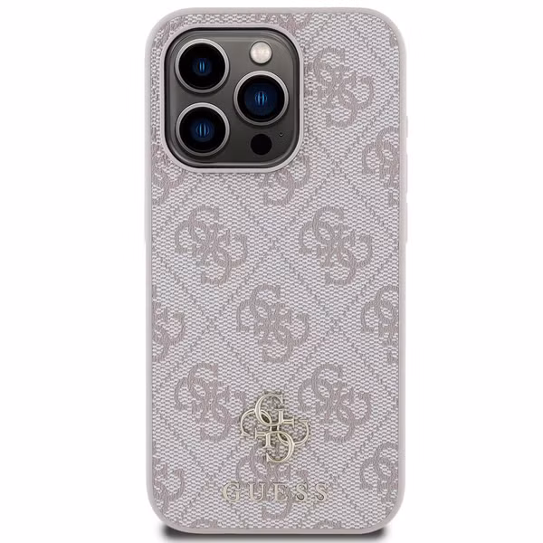 Guess 4G Metal Logo Backcover MagSafe Apple iPhone 15 Pro Max - Roze