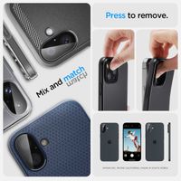 Spigen GLAStR EZ Fit Optik Camera Protector 2 Pack Apple iPhone 16 Plus - Black