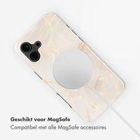 Selencia Vivid Backcover met MagSafe Apple iPhone 16 - Golden Beige Marble
