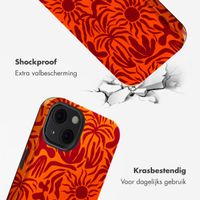 Selencia Vivid Tough Backcover met MagSafe iPhone 13 - Tropical Vibes Apricot