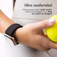 imoshion Nylon bandje Fitbit Versa 4/ 3 / Sense (2) - Zwart