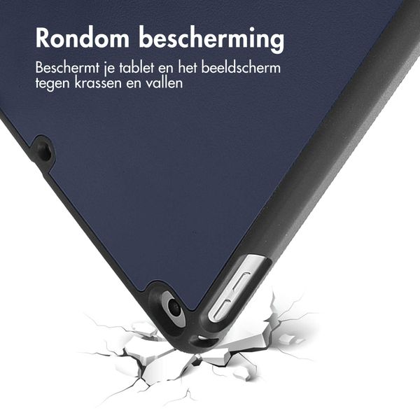 imoshion Trifold Bookcase Apple iPad 6 (2018) 9.7 inch / iPad 5 (2017) 9.7 inch / Air 2 (2014)/Air 1 (2013) - Donkerblauw