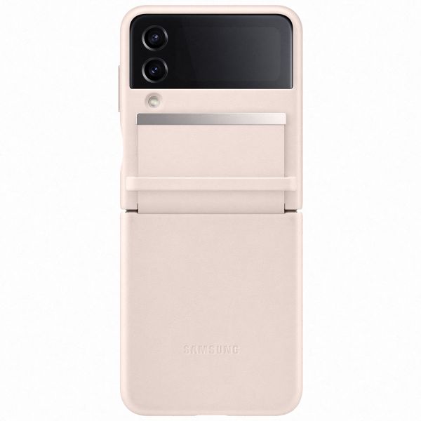 Samsung Originele Leather Backcover Galaxy Z Flip 4 - Peach