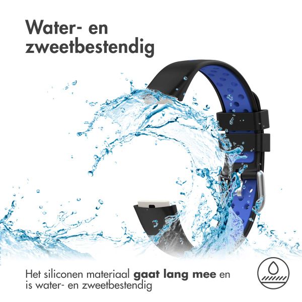 imoshion Siliconen sport bandje Fitbit Luxe - Zwart/Blauw