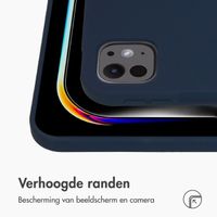 Accezz Liquid Silicone Backcover met penhouder Apple iPad Pro 11 (2024) M4 - Donkerblauw