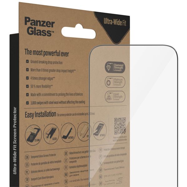 PanzerGlass Ultra-Wide Fit Anti-Bacterial Screen Protector incl. Applicator Apple iPhone 14 Pro