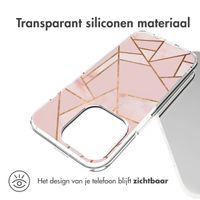 imoshion Design hoesje iPhone 14 Pro - Grafisch Koper / Roze