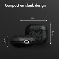 Accezz Echt Leren Case AirPods 4 - Zwart