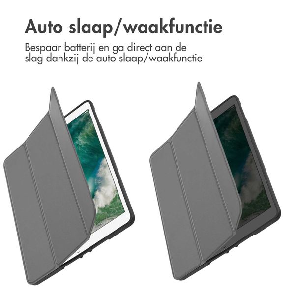 imoshion Trifold Bookcase Apple iPad 6 (2018) 9.7 inch / iPad 5 (2017) 9.7 inch / Air 2 (2014)/Air 1 (2013) - Grijs