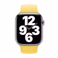 Apple Siliconen solobandje Apple Watch | 44/45/46/49 mm - Maat 11 - Lemon Zest