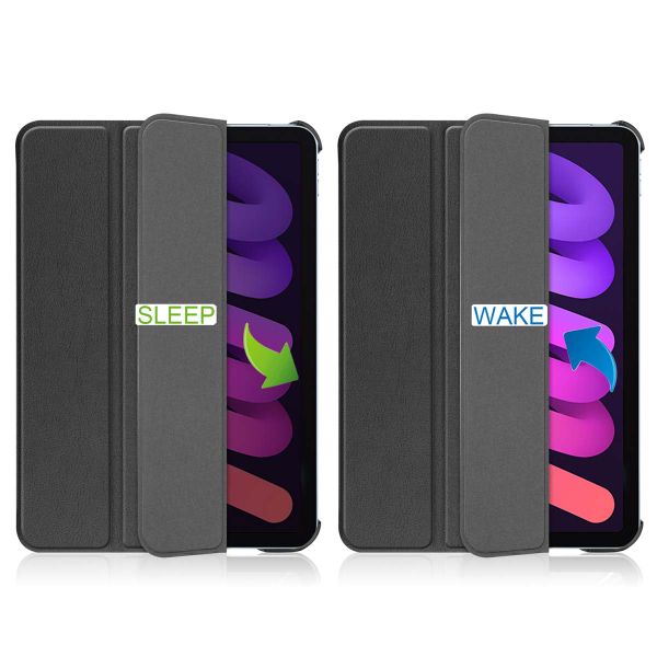 imoshion Trifold Bookcase Apple iPad Mini 7 (2024) / iPad Mini 6 (2021) - Zwart