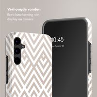 Selencia Vivid Tough Backcover Samsung Galaxy A34 - Beige Zigzag