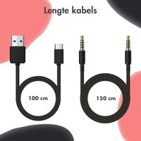 imoshion Draadloze Kinderkoptelefoon Dino LED Light - Decibelbegrenzer - Met AUX kabel - Black / Red