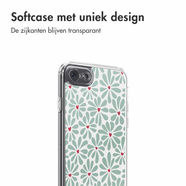 imoshion Design hoesje Apple iPhone SE (2022 / 2020) / 8 / 7 - Bloom Love Sage Green