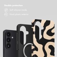 Selencia Vivid Back Cover with MagSafe Samsung Galaxy S26 - Art Wave Black