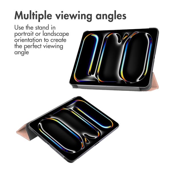 imoshion Trifold Book Case Apple iPad Pro 13 (2025) M5 / (2024) M4 - Rose Gold