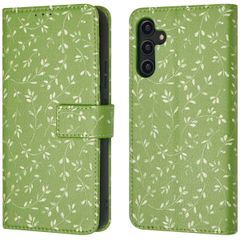 imoshion Design Bookcase Samsung Galaxy A14 (5G/4G) - Green Flowers