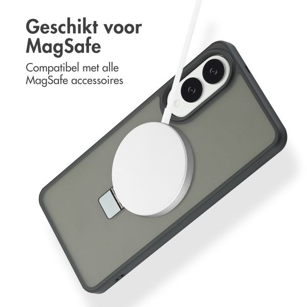 Accezz Ring Stand Backcover met MagSafe Samsung Galaxy S25 Edge - Zwart