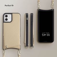 Selencia Nova Phone Case with Cord and Card Holder Apple iPhone 12 (Pro) - Beige