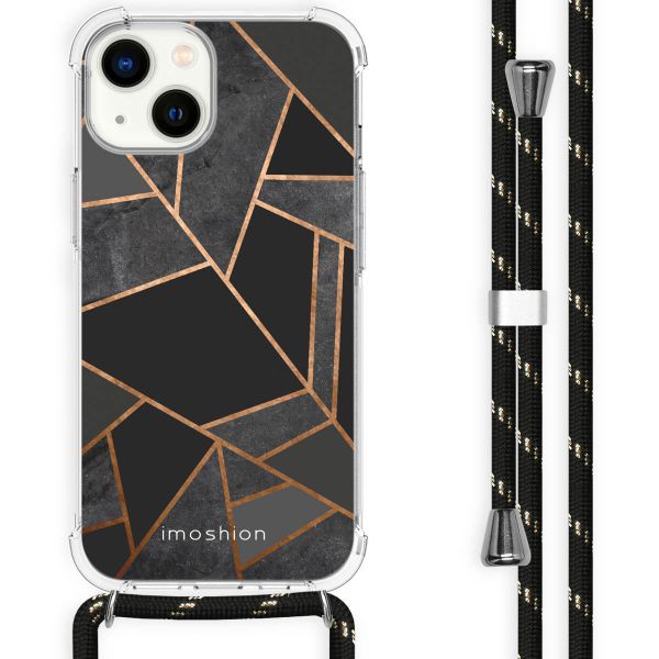 imoshion Design hoesje met koord Apple iPhone 14 - Black Graphic