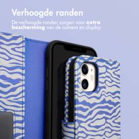 imoshion Design Bookcase iPhone 11 - White Blue Stripes