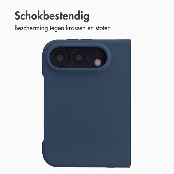 Accezz Liquid Silicone Backcover met MagSafe Apple iPhone Duo - Donkerblauw