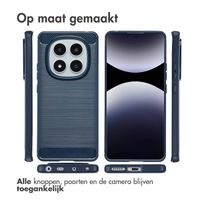 imoshion Brushed Backcover Xiaomi Redmi Note 14 Pro (4G) - Donkerblauw