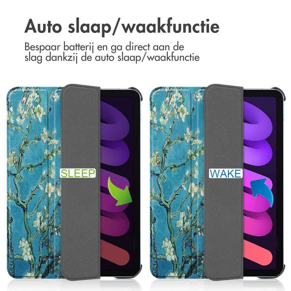 imoshion Design Trifold Bookcase Apple iPad Mini 7 (2024) / iPad Mini 6 (2021) - Green Plant