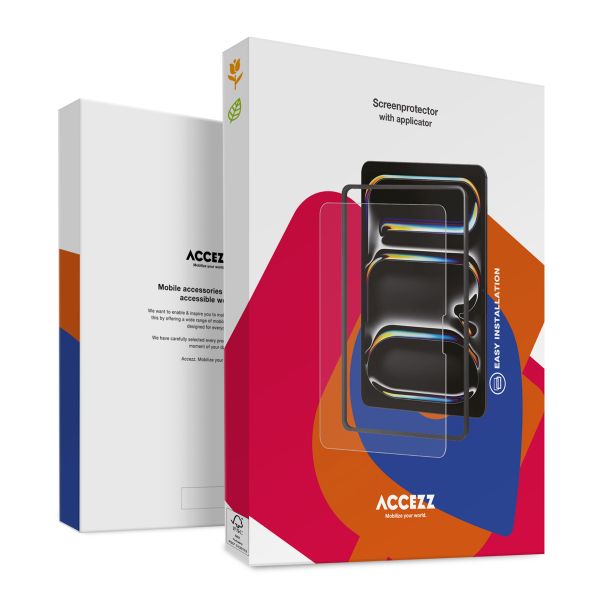 Accezz Glass Screen Protector + Applicator Apple iPad Air 11 inch (2026) M4 / (2025) M3 / (2024) M2