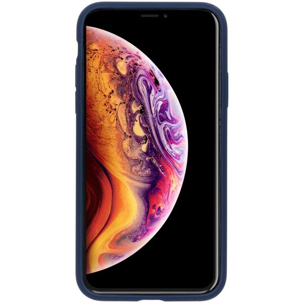 Accezz Liquid Silicone Backcover Apple iPhone X / Xs - Donkerblauw
