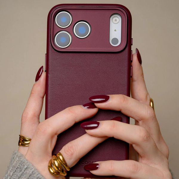 Decoded Leather Backcover MagSafe Apple iPhone 17 Pro - Burgundy