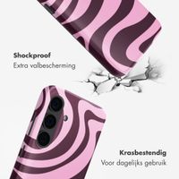 Selencia Vivid Backcover met MagSafe Samsung Galaxy S24 - Wavy Swirl Pink Plum