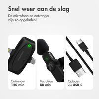 imoshion Mini microfoon voor telefoon - Dasspeld microfoon - Draadloos - AUX / 3,5 mm / Lightning / USB-C