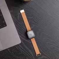 imoshion Magnetisch lederen bandje Apple Watch Series 1 - 11 / SE / Ultra (44/45/46/49 mm) - Bruin