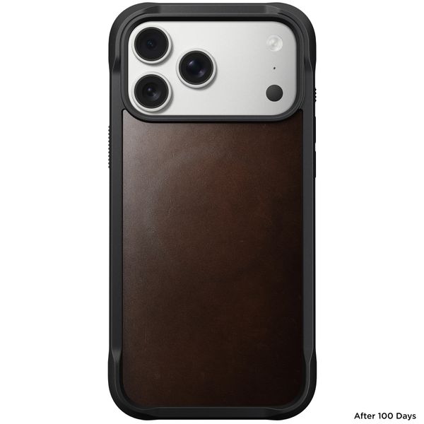 Nomad Rugged Horween Leather Backcover Apple iPhone 17 Pro Max - Rustic Brown