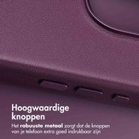 Accezz MagSafe Leather Backcover Apple iPhone 16 Pro - Heath Purple
