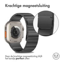 Selencia Stalen magnetisch bandje Apple Watch Series 1-10 / SE / Ultra (2) - 42/44/45/46/49 mm - Zwart