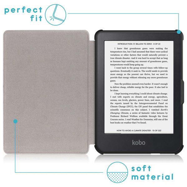 imoshion Slim Soft Case Bookcase Kobo Clara 2E / Tolino Shine 4 - Rosé Goud