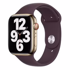 Apple Sport Band Apple Watch Series 1 t/m 9 / SE (38/40/41 mm) / Series 10 (42 mm) - Maat S/M - Elderberry
