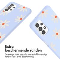 imoshion Siliconen design hoesje met koord Samsung Galaxy A13 (4G) - Lila Flower Distance