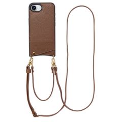Selencia Nova Phone Case with Cord and Card Holder Apple iPhone 17e / 16e - Mocha Brown
