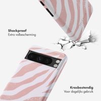 Selencia Vivid Tough Backcover Google Pixel 8 Pro - Colorful Zebra Old Pink